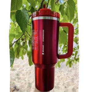 Starbucks Stanley Holiday 2023 Collab (40 oz) Red Tumbler Mug